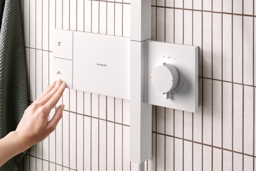 Hansgrohe Raindance Alive S Showerpipe 300 1jet termosztátos zuhanyrendszer, matt fehér 24582700