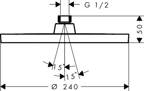 Hansgrohe Activera S EcoSmart+ 240 1jet fejzuhany, króm 28057000