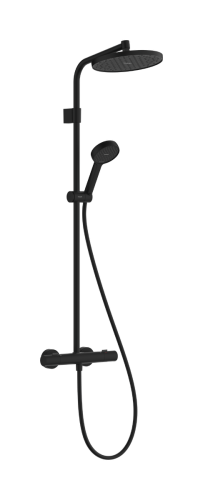 Hansgrohe Activera S Showerpipe EcoSmart+ 240 Ecostat Fine Varia termosztátos zuhanyrendszer, matt fekete 28083670