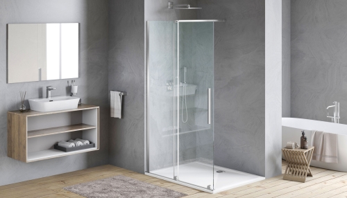 Niwell EXAN részben eltolható walk-in zuhanyfal 120 cm NWWI-EXAN120