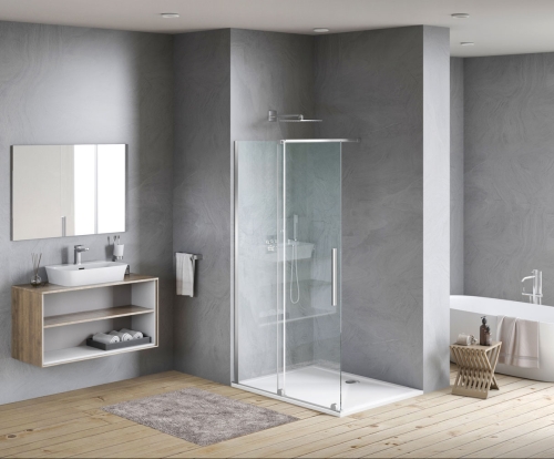 Niwell EXAN részben eltolható walk-in zuhanyfal 120 cm NWWI-EXAN120