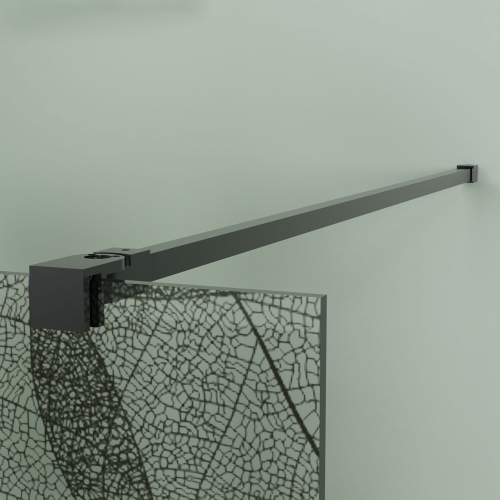 Niwell LETTI black walk-in zuhanyfal mintával, 120 cm NWWI-LETTB120
