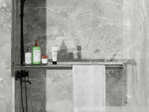 Niwell walk-in polc és törölközőtartó 90 cm, króm NWKIE-WTT90