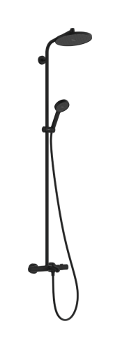 Hansgrohe Activera S Showerpipe EcoSmart 240 Ecostat Fine kádtöltő termosztátos zuhanyrendszer, matt fekete 28871670