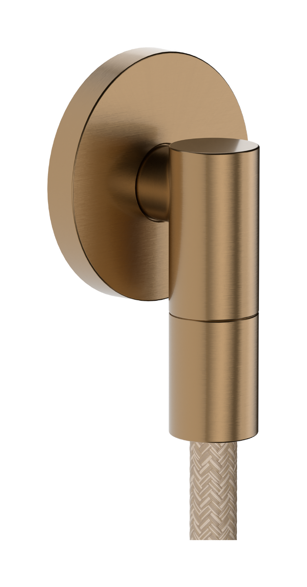 Hansgrohe FixFit Fine S fali csatlakozó visszafolyásgátlóval, szálcsiszolt bronz 28882140
