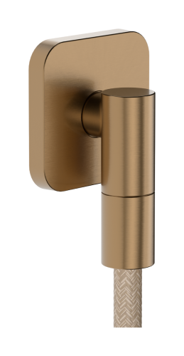Hansgrohe FixFit Fine Q fali csatlakozó visszafolyásgátlóval, szálcsiszolt bronz 28884140