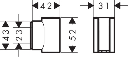 Hansgrohe Porter Fine zuhanytartó, matt fekete 28885670