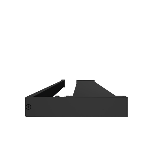 Niwell walk-in polc és törölközőtartó 120 cm, matt fekete NWKIE-WTT120-B