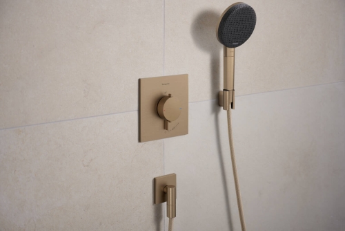 Hansgrohe Ecostat Comfort E 1 funkciós falsík alatti termosztát, szálcsiszolt bronz 33710140