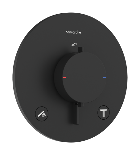 Hansgrohe Ecostat Comfort S 2 funkciós falsík alatti termosztát, matt fekete 33715670
