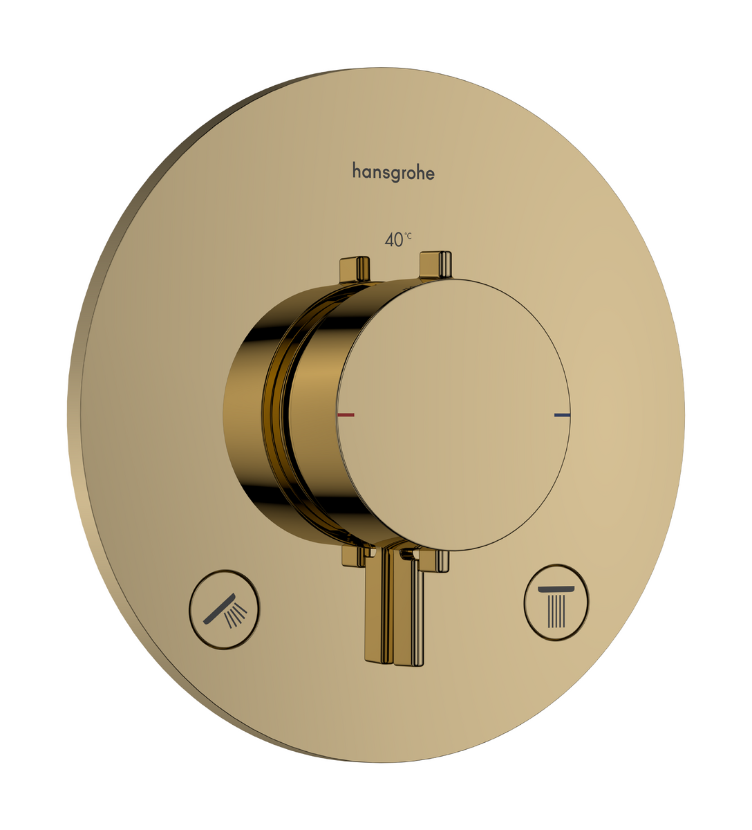Hansgrohe Ecostat Comfort S 2 funkciós falsík alatti termosztát, polírozott arany 33715990