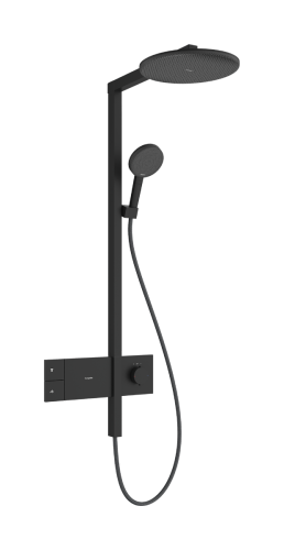 Hansgrohe Raindance Alive S Showerpipe EcoSmart 300 1jet termosztátos zuhanyrendszer, matt fekete 24583670
