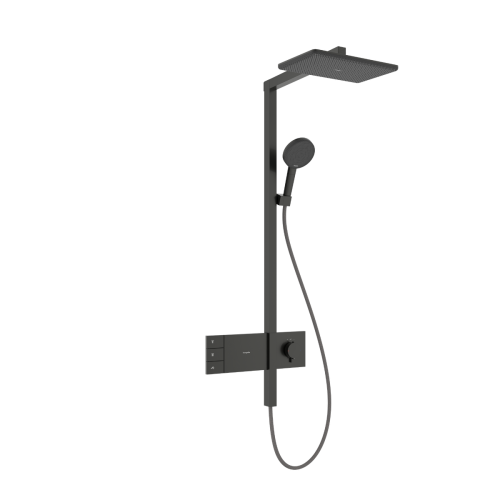 Hansgrohe Raindance Alive Q Showerpipe 210/340 2jet termosztátos zuhanyrendszer, szálcsiszolt fekete króm 24590340