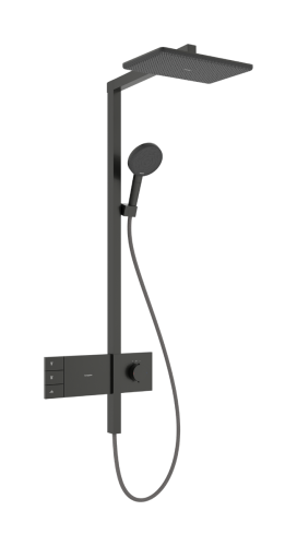 Hansgrohe Raindance Alive Q Showerpipe EcoSmart 210/340 2jet termosztátos zuhanyrendszer, szálcsiszolt fekete króm 24591340