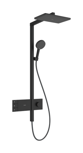 Hansgrohe Raindance Alive Q Showerpipe EcoSmart 210/340 2jet termosztátos zuhanyrendszer, matt fekete 24591670