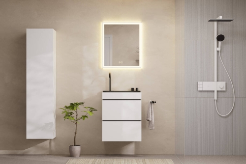 Hansgrohe Raindance Alive Q Showerpipe EcoSmart 210/340 2jet termosztátos zuhanyrendszer, matt fehér 24591700