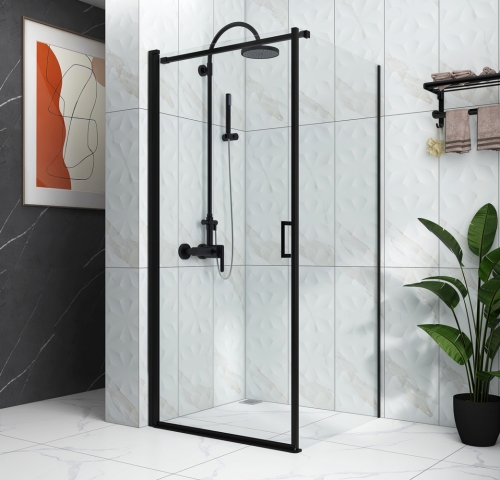 Niwell EMILY black zuhanykabin 80x80 cm NWZK-EMB8080