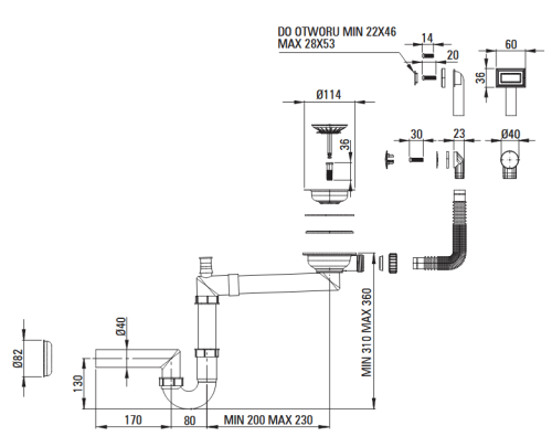 Deant Olfato Precious rozsdamentes mosogató 39 x 50,5 cm, szálcsiszolt acél ZPO_010E