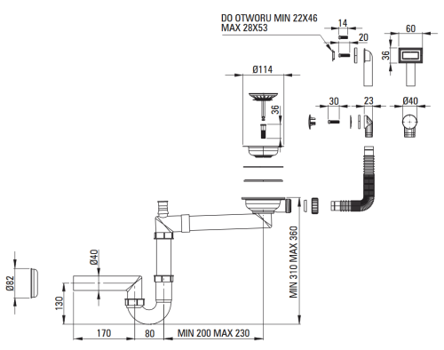 Deante Olfato rozsdamentes mosogató 45x50,5 cm, szálcsiszolt bronz ZPO_C10A