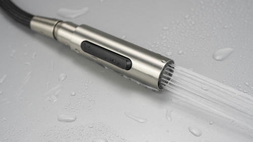 Deante Momi konyhai csaptelep, kihúzható kifolyóval, szálcsiszolt titánium BKM_D73N