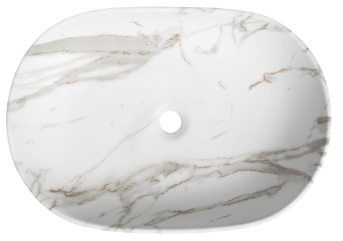Sapho CALEO 60x42 cm kerámiamosdó, bianco márvány CA590BC