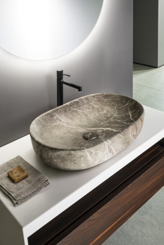 Sapho CALEO 60x42 cm kerámiamosdó, breccia márvány CA590BM