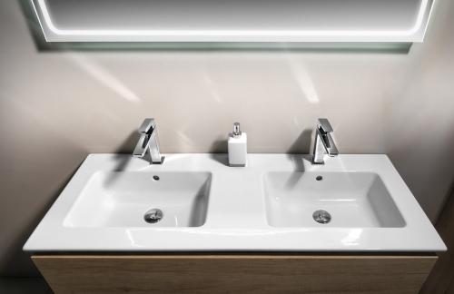 Sapho GSI PURA SLIM 122x46 cm ExtraGlaze dupla kerámiamosdó, fehér 8888111
