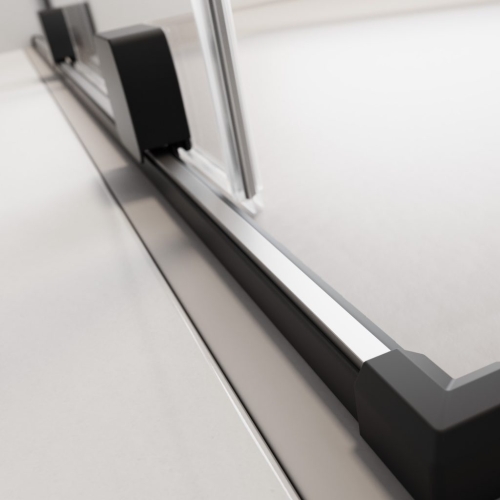 Radaway Furo SL Black DWJ 120 cm jobbos zuhanyajtó, matt fekete 10307622-54-01R, 10110580-01-01
