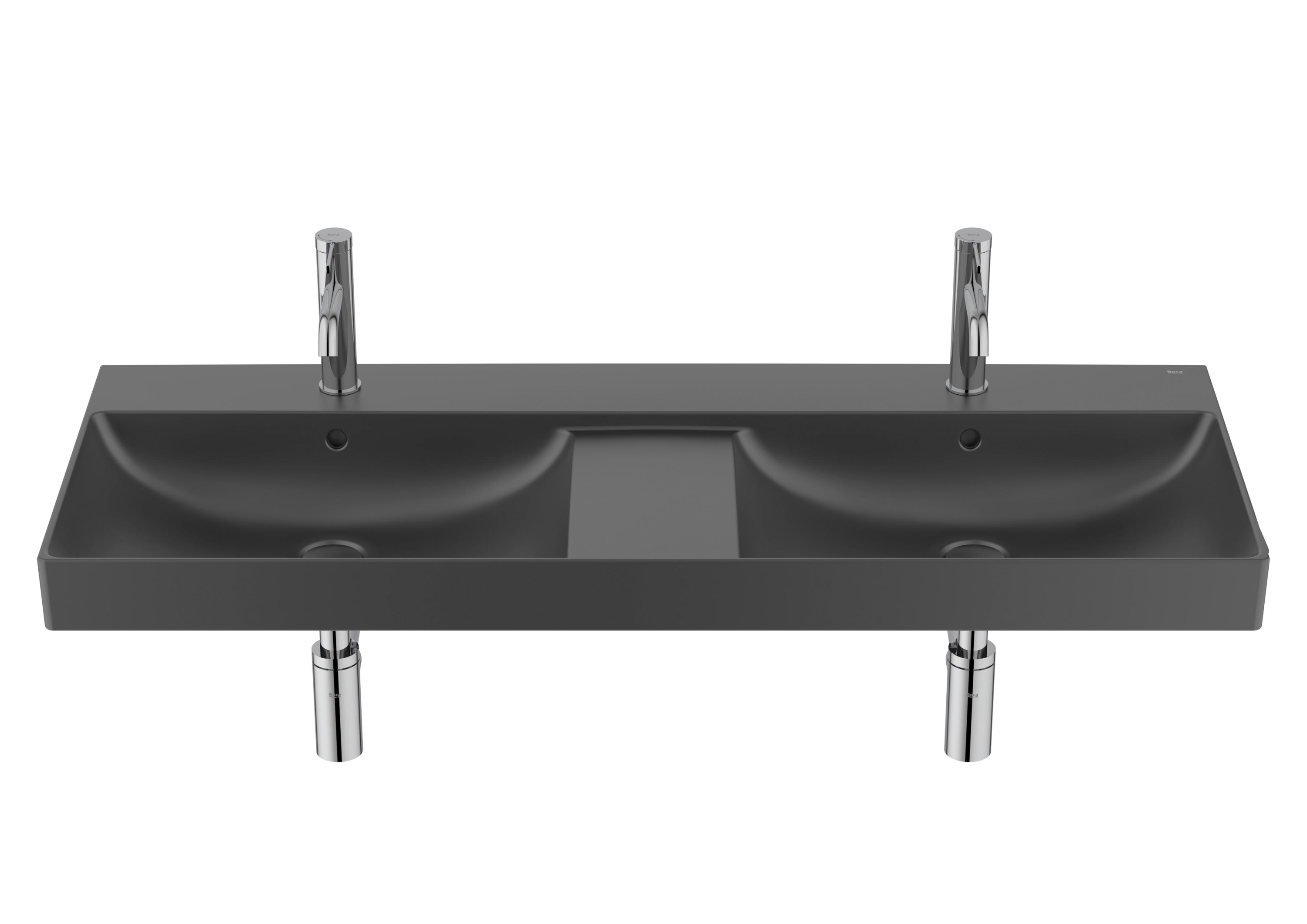 Roca Ona 120x46 cm FINECERAMIC mosdó, matt fekete A32768B080