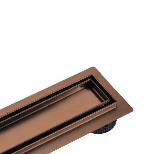 Roltechnik 700 mm rozsdamentes zuhanyfolyóka, szálcsiszolt bronz RRF-BC-700
