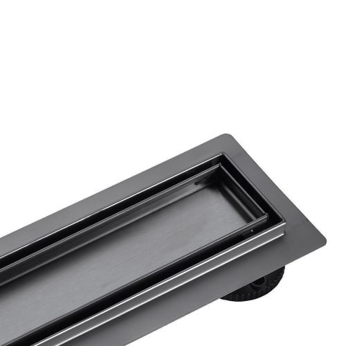Roltechnik 700 mm rozsdamentes zuhanyfolyóka, szálcsiszolt gunmetal RRF-GM-700