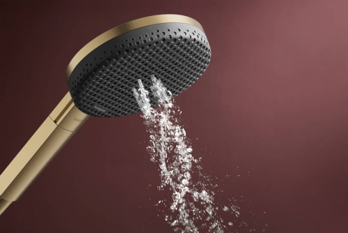 Hansgrohe Raindance Alive Select S EcoSmart 125 3jet kézizuhany 90 cm zuhanyrúddal, szálcsiszolt bronz 24601140