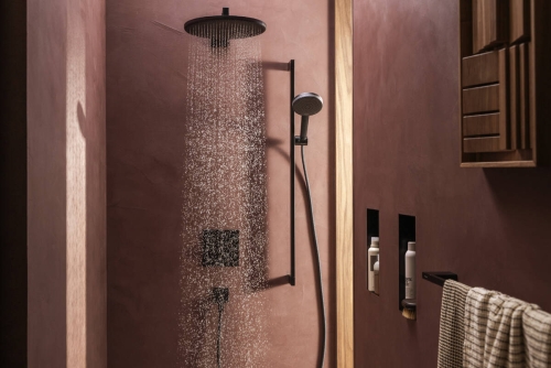 Hansgrohe Raindance Alive Select S EcoSmart 125 3jet kézizuhany 90 cm zuhanyrúddal, matt fekete 24601670