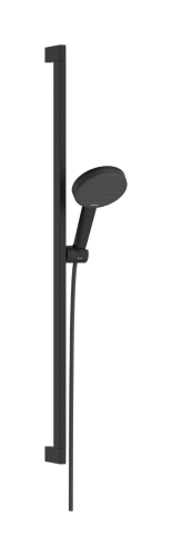 Hansgrohe Raindance Alive Select S EcoSmart 125 3jet kézizuhany 90 cm zuhanyrúddal, matt fekete 24601670