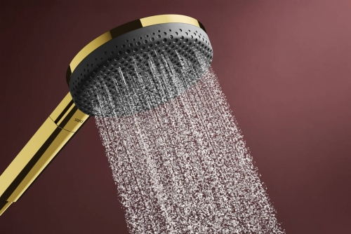 Hansgrohe Raindance Alive Select S EcoSmart 125 3jet kézizuhany 90 cm zuhanyrúddal, polírozott arany 24601990