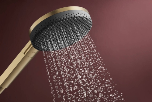 Hansgrohe Raindance Alive Select S EcoSmart 125 3jet kézizuhany 65 cm zuhanyrúddal, szálcsiszolt bronz 24602140