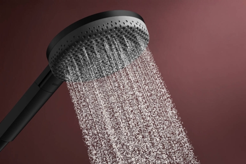 Hansgrohe Raindance Alive Select S EcoSmart 125 3jet kézizuhany 65 cm zuhanyrúddal, matt fekete 24602670