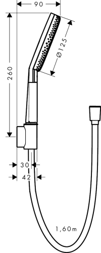 Hansgrohe Raindance Alive Select S EcoSmart 125 3jet zuhanyszett, matt fehér 24611700