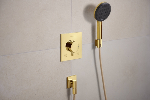 Hansgrohe Raindance Alive Select S EcoSmart 125 3jet zuhanyszett, polírozott arany 24611990