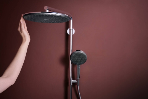 Hansgrohe Raindance Alive S Puro Showerpipe Ecostat Element 300 1jet termosztátos zuhanyrendszer, króm 24593000