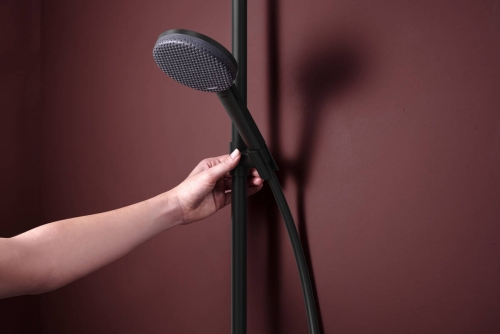 Hansgrohe Raindance Alive S Puro Showerpipe Ecostat Element 300 1jet termosztátos zuhanyrendszer, matt fekete 24593670