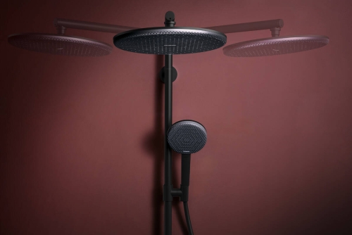 Hansgrohe Raindance Alive S Puro Showerpipe Ecostat Element 300 1jet termosztátos zuhanyrendszer, matt fekete 24593670