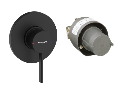 Hansgrohe Zesis S egykaros falsík alatti zuhanycsaptelep alaptesttel, matt fekete 74618670