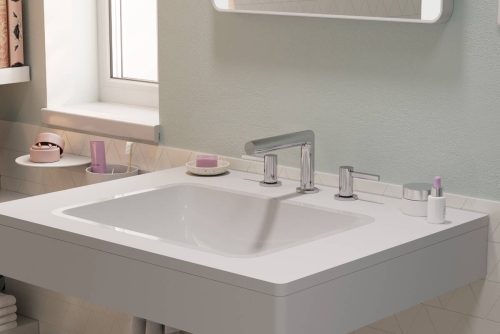 Hansgrohe Zesis S 100 3-lyukú mosdócsaptelep automata lefolyógarnitúrával, króm 74733000