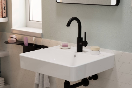 Hansgrohe Zesis S 210 CoolStart egykaros mosdócsaptelep automata lefolyógarnitúrával, matt fekete 74740670