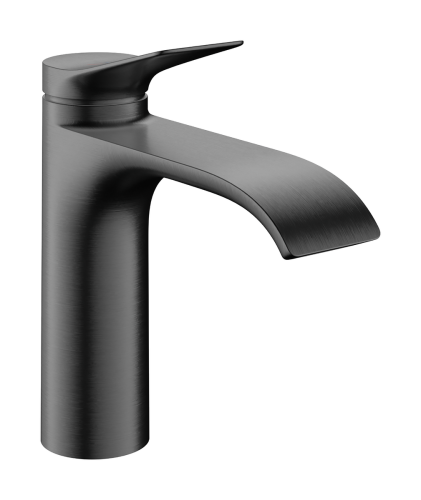 Hansgrohe Vivenis 110 CoolStart egykaros mosdócsaptelep automata lefolyógarnitúrával, szálcsiszolt fekete króm 75023340