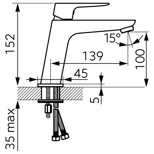 Ferro Vitto Verdeline Gun Metal mosdócsaptelep click-clack lefolyóval BVI2VLGM