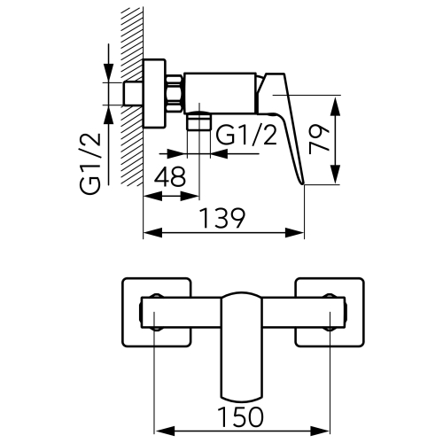 Ferro Vitto Verdeline Gun Metal zuhanycsaptelep BVI7VLGM