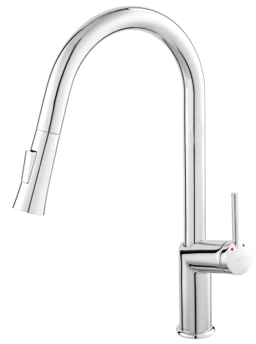 Ferro Cumulus konyhai csaptelep kihúzható zuhanyfejjel, króm BCU8