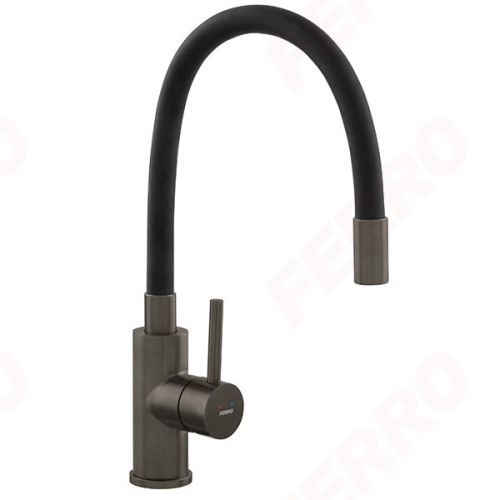 Ferro Zumba Gun Metal konyhai csaptelep flexibilis kifolyócsővel BZA4BSSGM